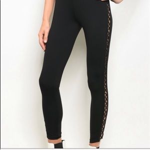 Lace up leggings